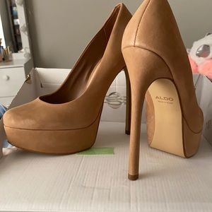 Nude platform ALDO shoes